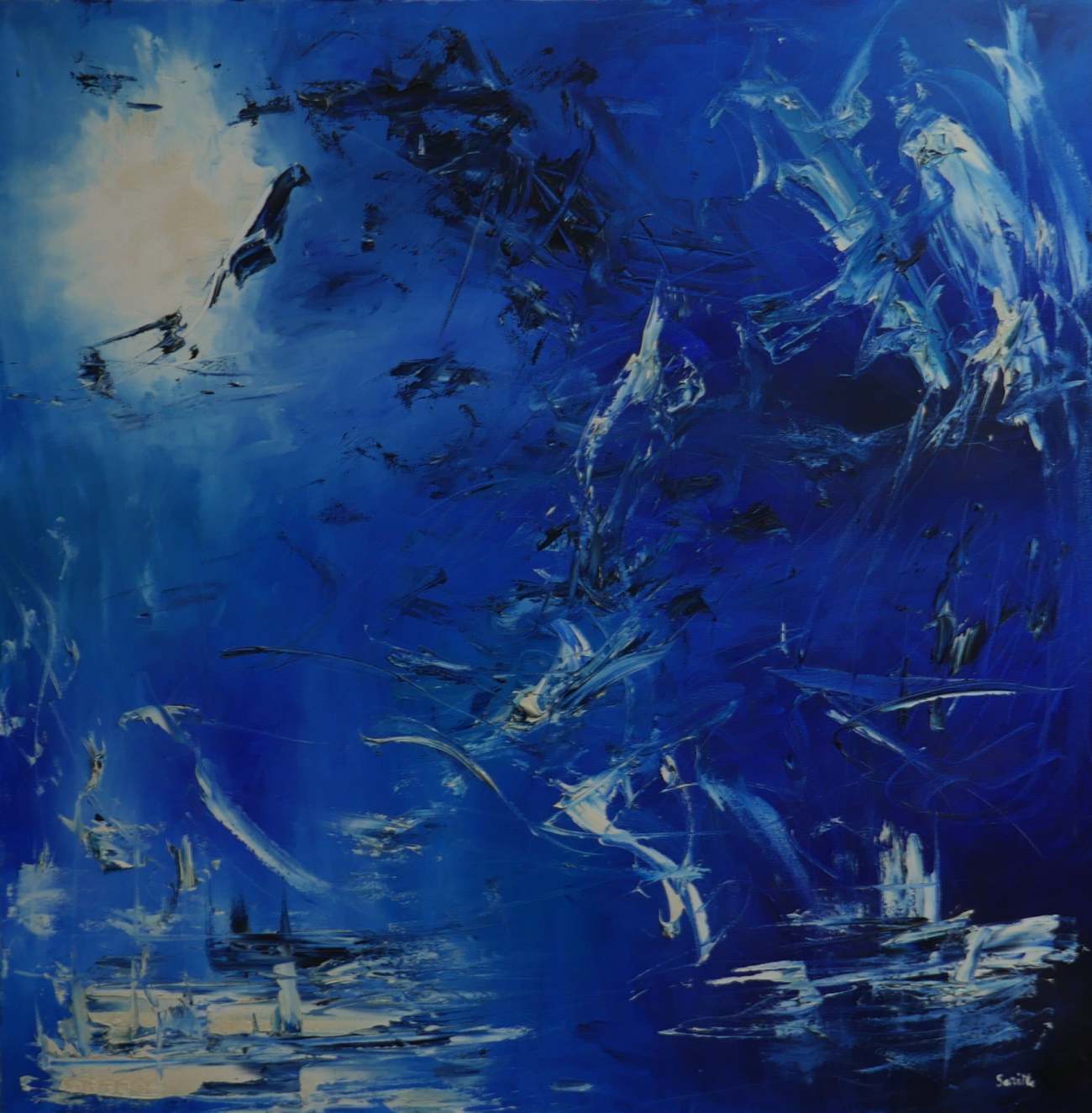 beyond the horizon, 2009 <br> Oil on canvas 80x80